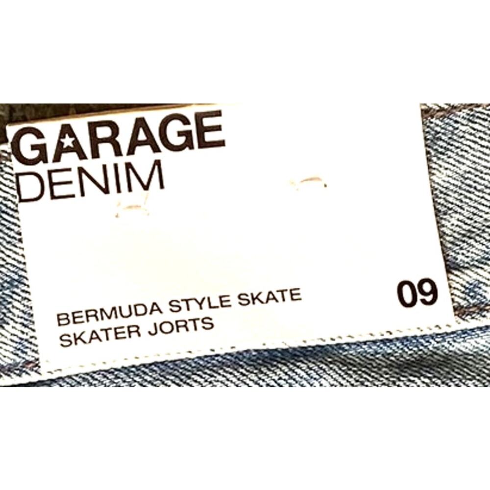 Garage Skater‎ Jorts Womens 9 Jodie Blue New Bermuda Style Denim Shorts NWT - Picture 6 of 11
